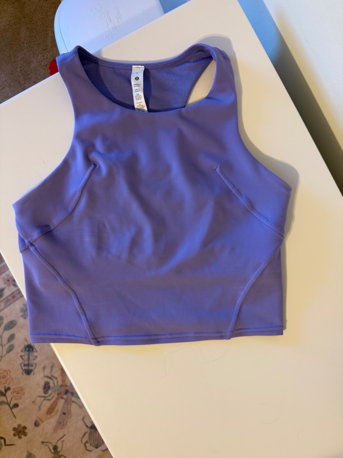 lululemon invigorate training tank top size 6 purple