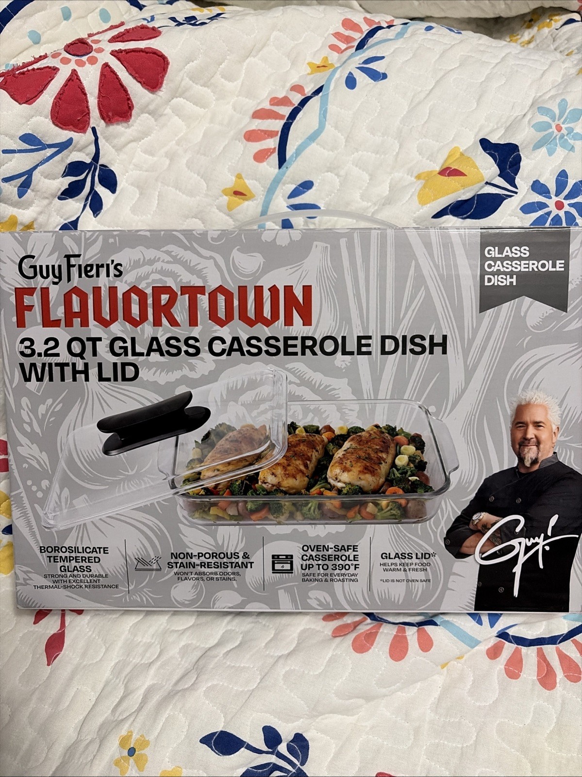 Guy Fieri’s Flavortown 3.2 Qt Glass Casserole Dish Guy Fieri’s Flavortown 3.2 Qt Glass Casserole Dish