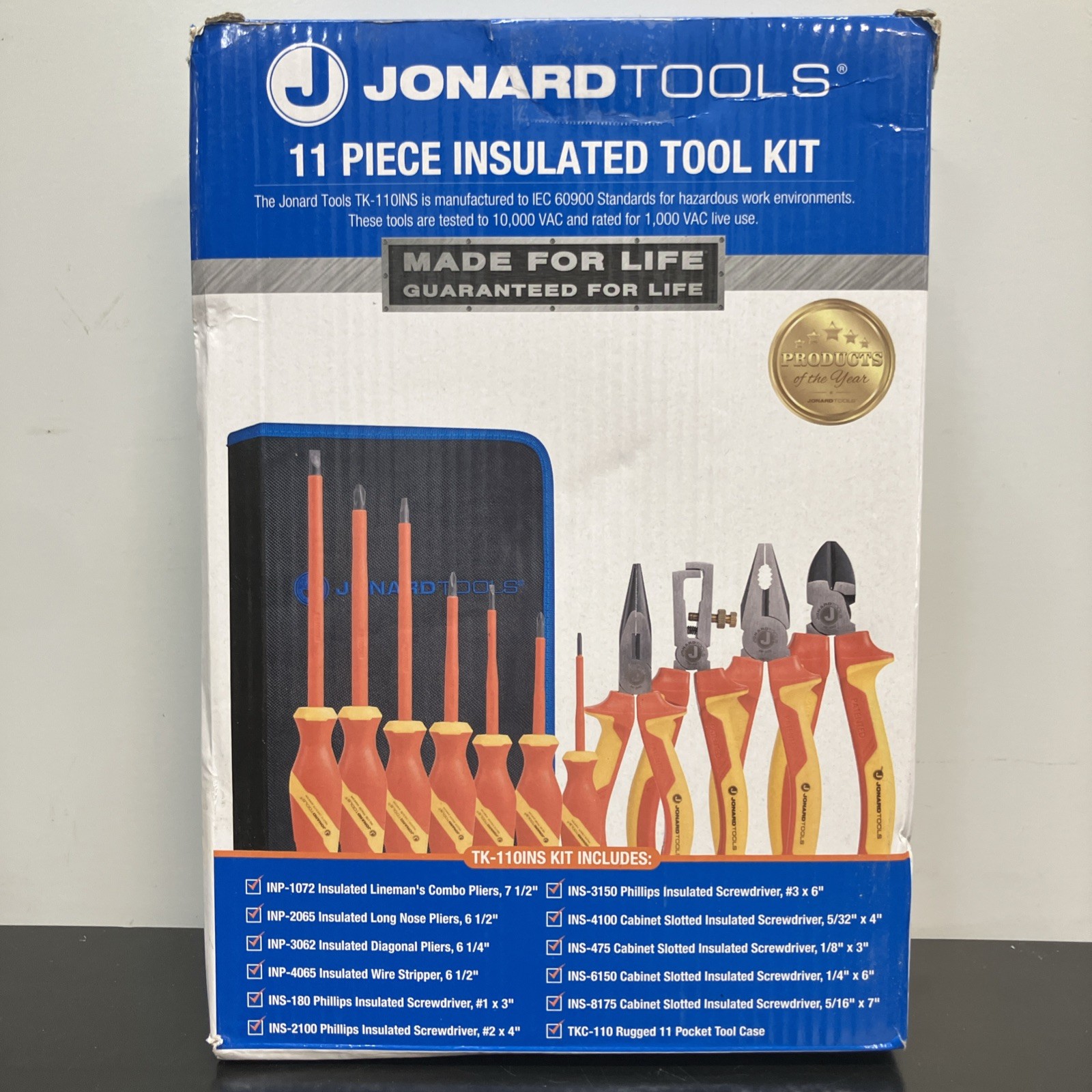 Jonard 11 Piece Insulated Tool Kit TK-110INS Jonard 11 Piece Insulated Tool Kit TK-110INS