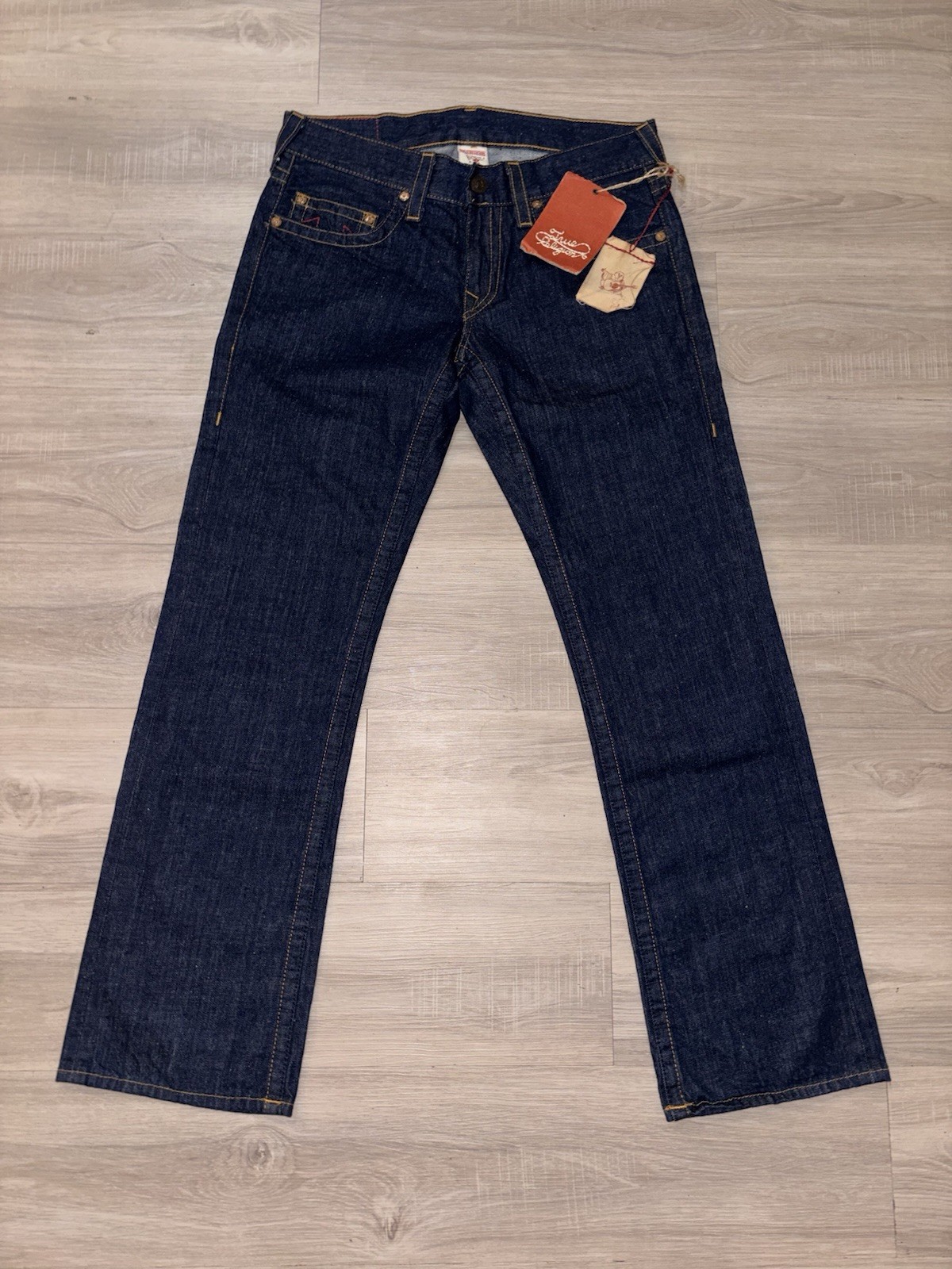 Vintage True Religion Bobby Jeans NWT Size 32 Made in USA Dark Wash Y2K