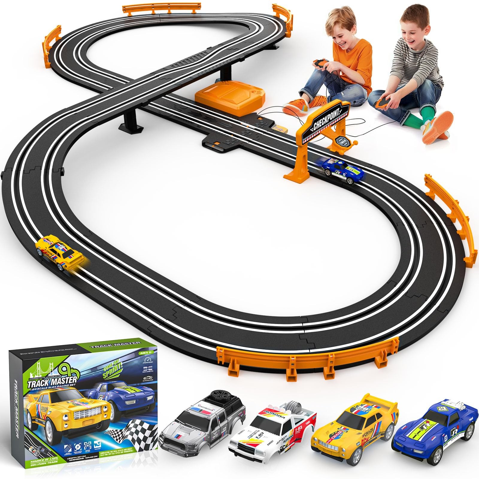 High-Speed Slot Car Race Track Set with Dual Racing and Lap Counter for Ages High-Speed Slot Car Race Track Set with Dual Racing and Lap Counter for Ages