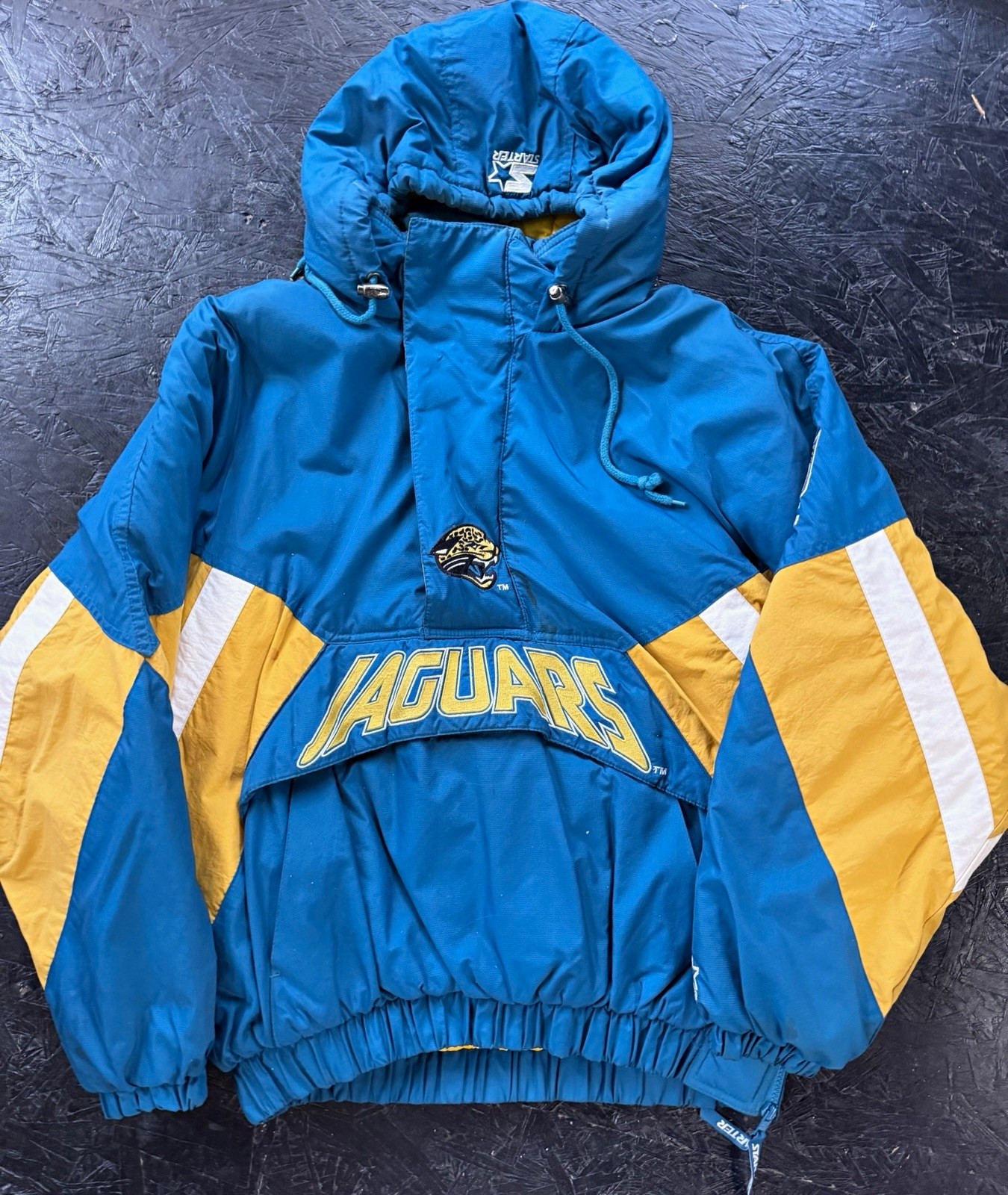 Vintage Starter Jacksonville Jaguars NFL Jacket M Blue Gold White Vintage Starter Jacksonville Jaguars NFL Jacket M Blue Gold White