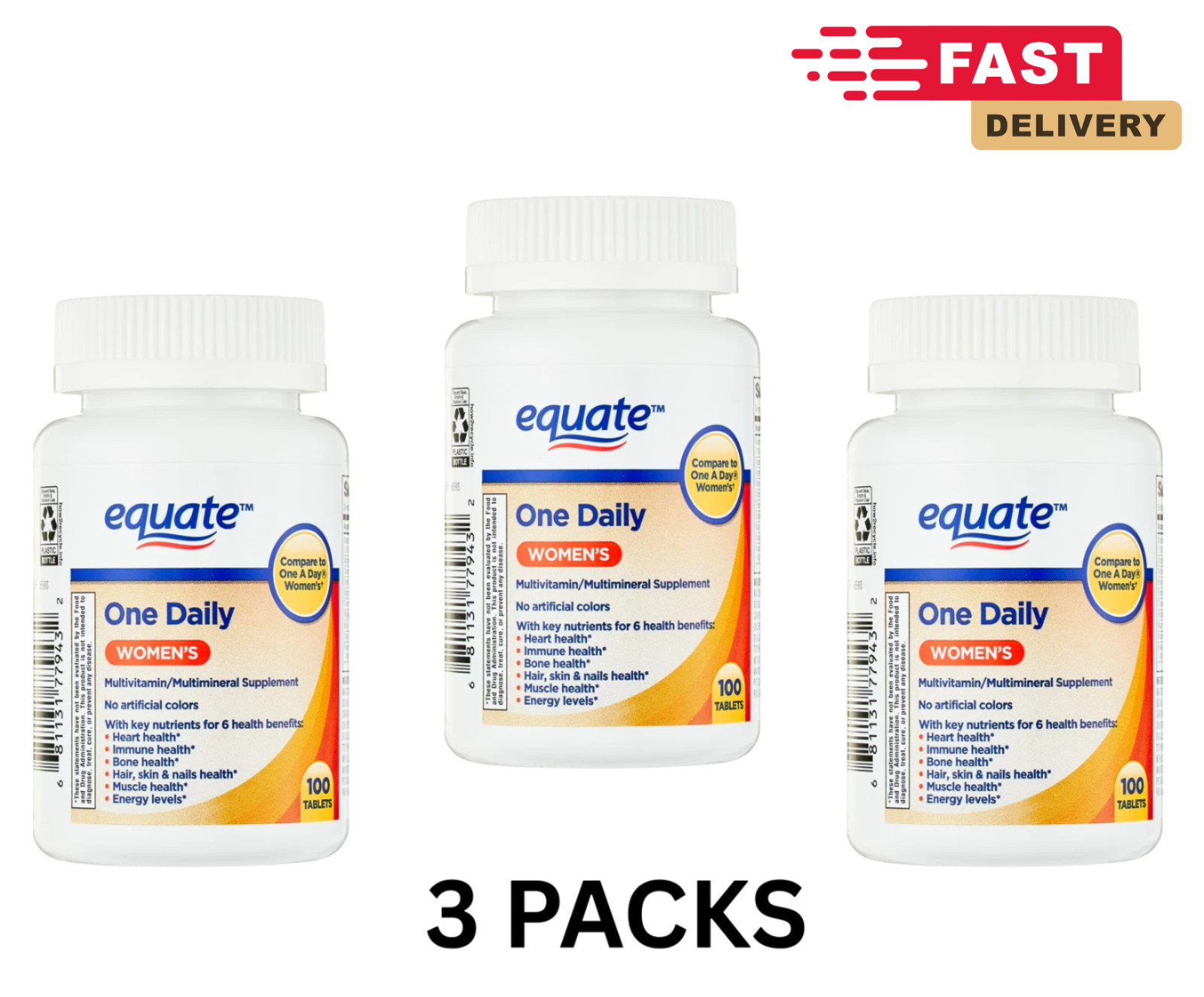 Equate One Daily Women'S Tablets Multivitamin/Multimineral Supplement, 100 Count Equate One Daily Women'S Tablets Multivitamin/Multimineral Supplement, 100 Count