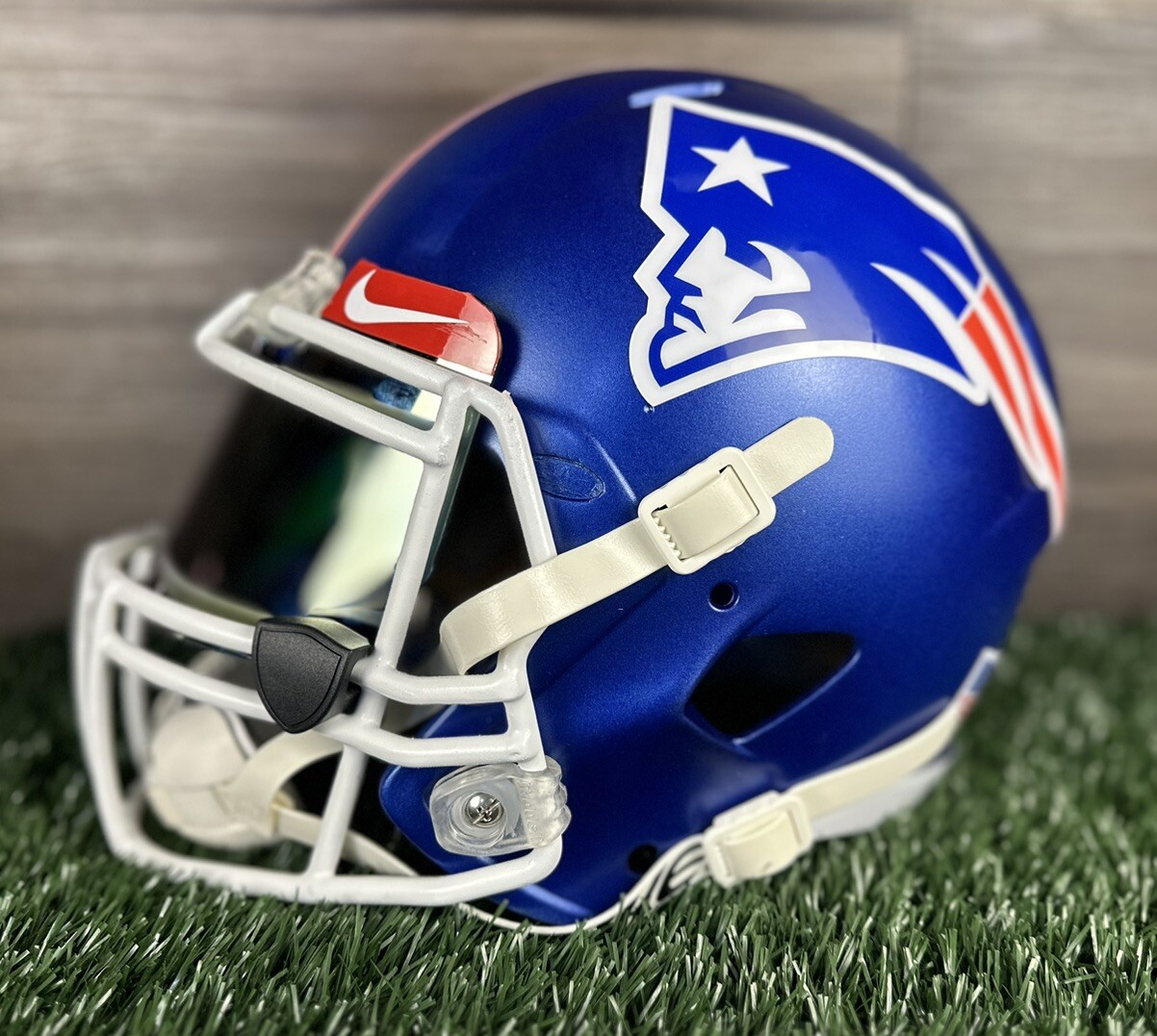 New England Patriots Custom Full Size Riddell Speed Adult Blue New England Patriots Custom Full Size Riddell Speed Adult Blue