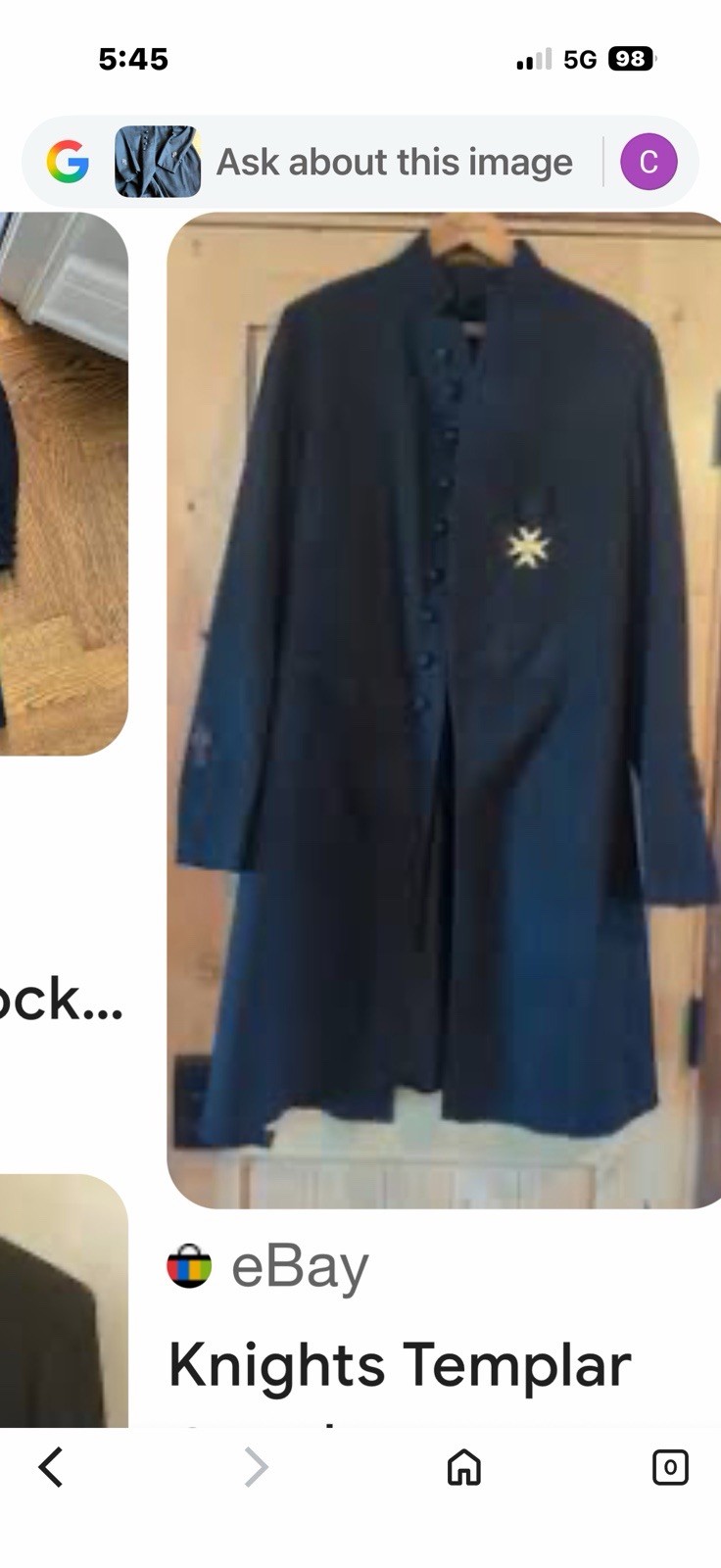 Black Wool Frock Coat Knights Templar Victorian Civil War Reenacting 20s Antique Black Wool Frock Coat Knights Templar Victorian Civil War Reenacting 20s Antique