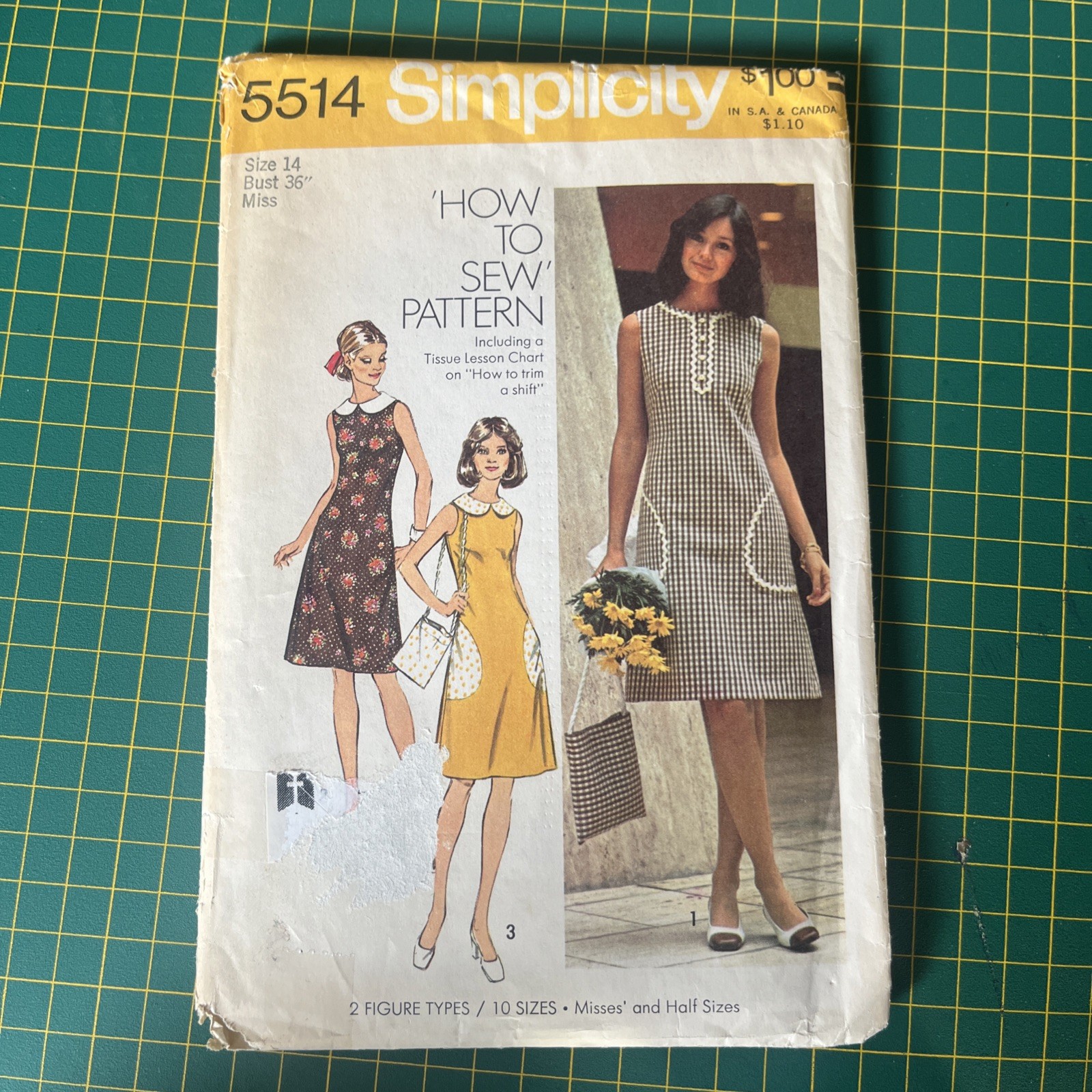 Vintage 1973 Simplicity Pattern, 5514, Dress & Bag Vintage 1973 Simplicity Pattern, 5514, Dress & Bag