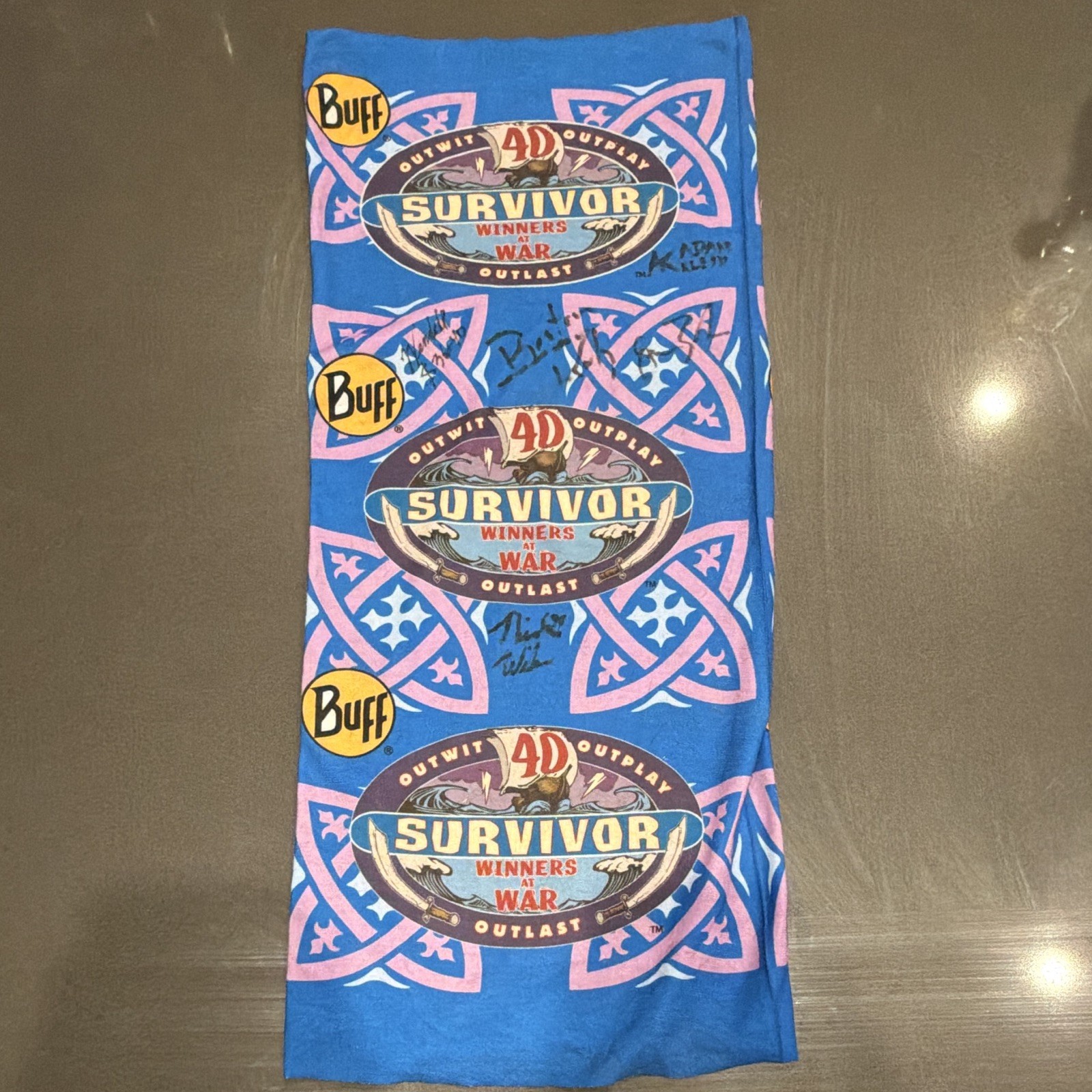 Survivor Winners At War Signed Buff Boston Rob Ethan Z Tina W Wendell H Adam K Survivor Winners At War Signed Buff Boston Rob Ethan Z Tina W Wendell H Adam K