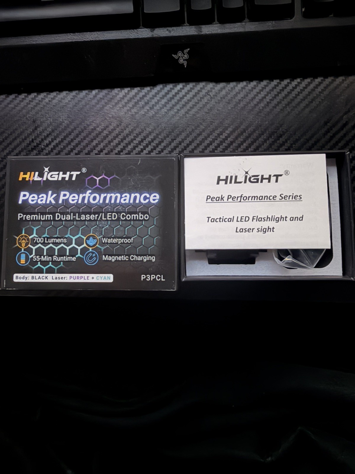 Hilight Tactical P3PCL - Dual Beam Purple/Cyan + 700 Lumen Handgun Light Laser
