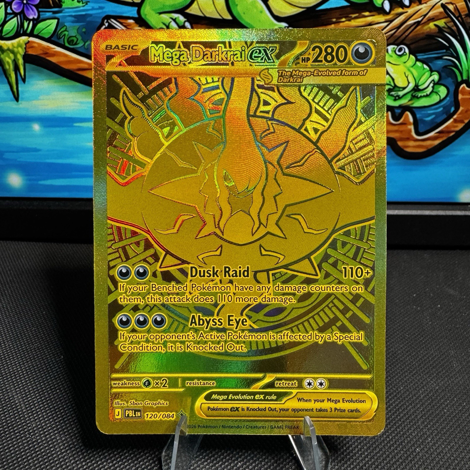 Mega Darkrai EX Gold Hyper Rare 120/084 Pitch Black English NM