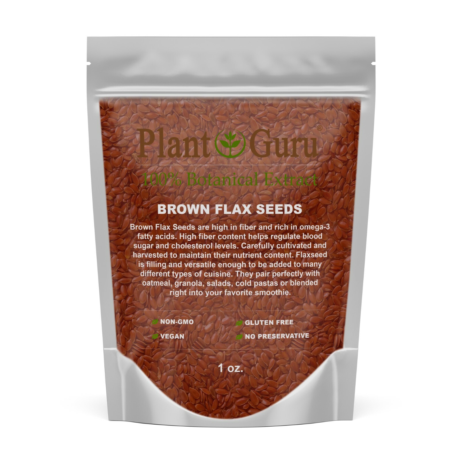 Brown Flax Seeds Whole Grain Seed Flaxseed NON GMO Linseed  1 oz to 20 lbs. Bulk