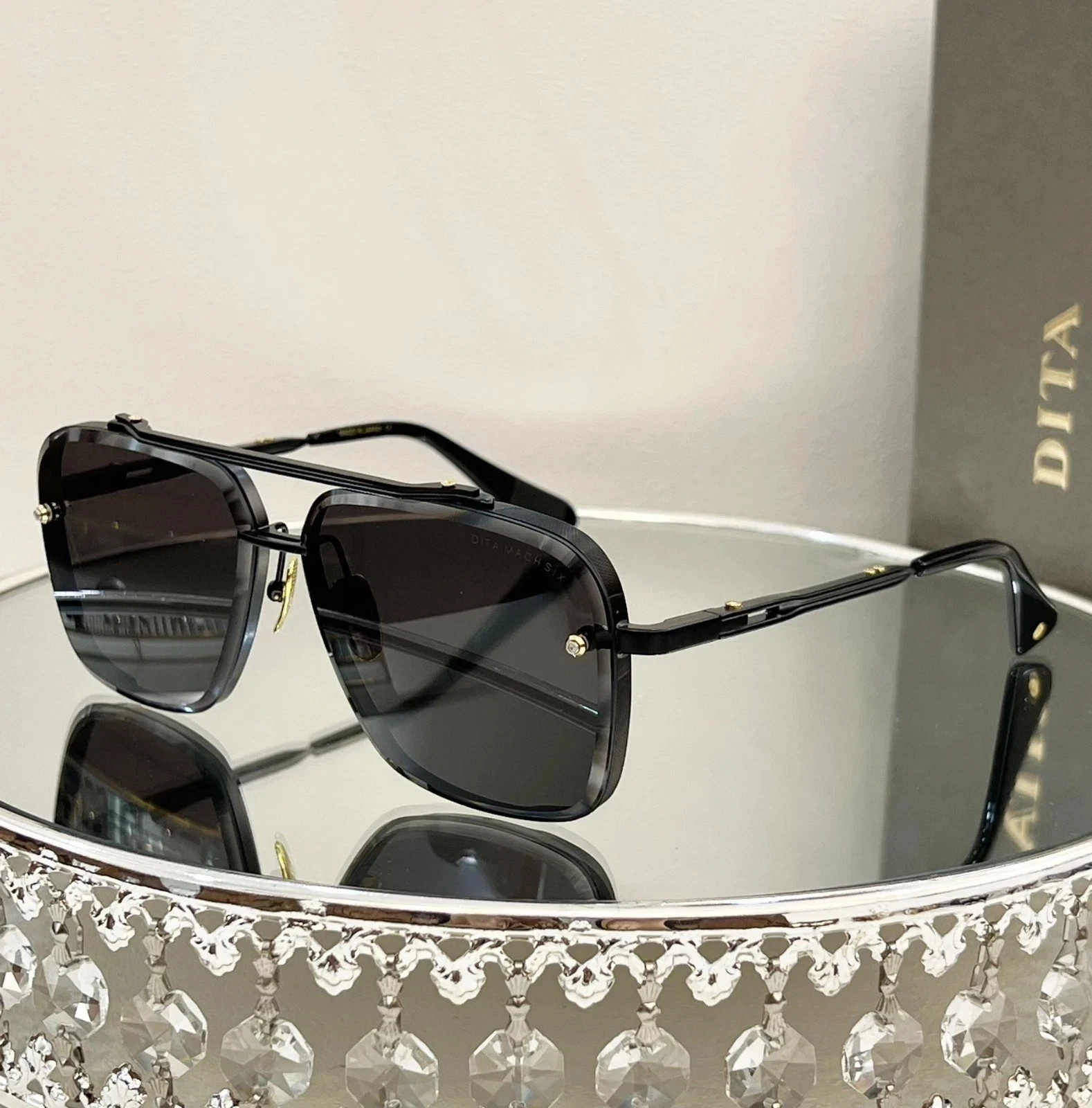 DITA MACH SIX Luxury Square Metal Sunglasses Gradient Unisex 61-12-140 - NEW DITA MACH SIX Luxury Square Metal Sunglasses Gradient Unisex 61-12-140 - NEW