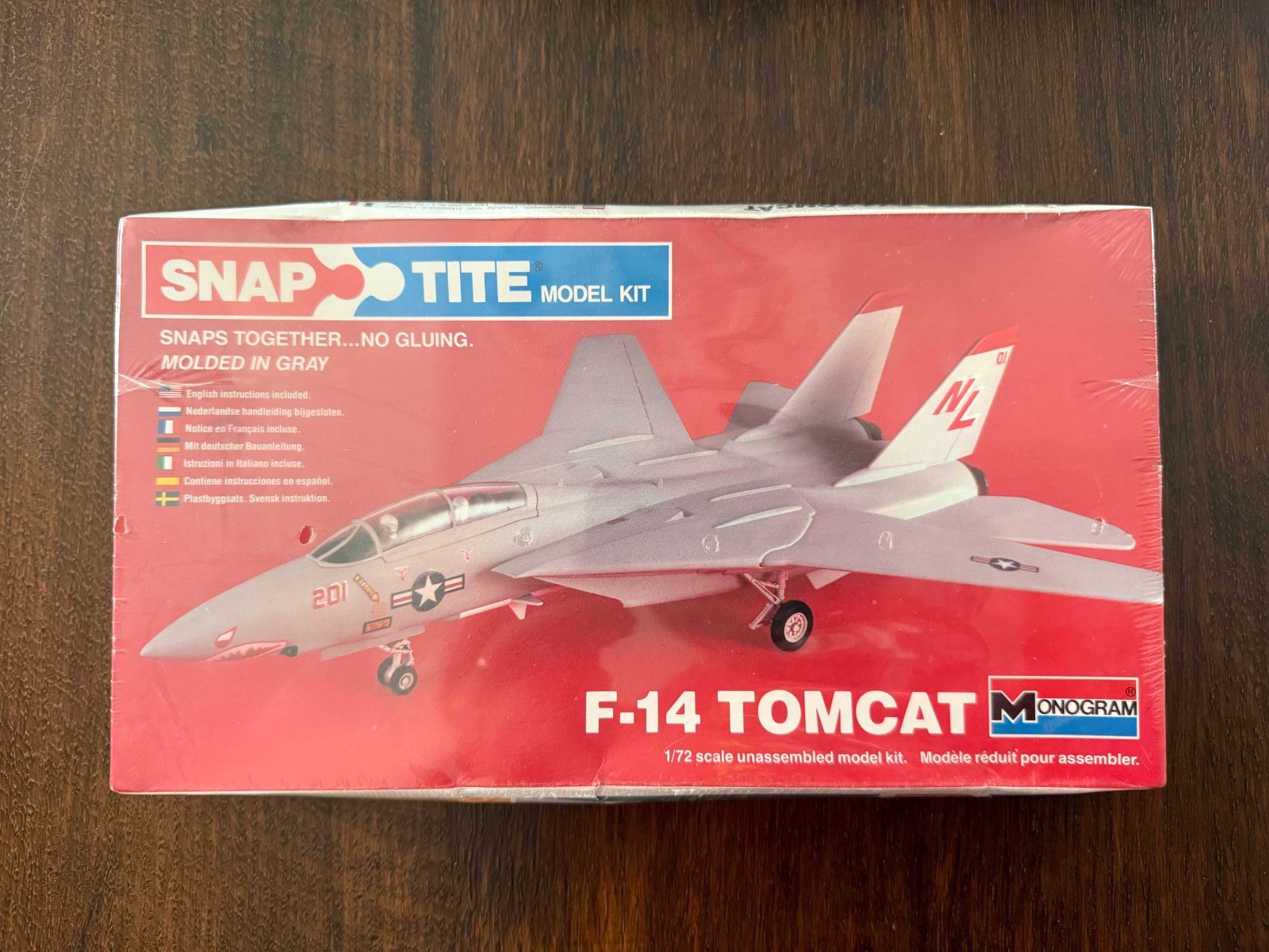 Monogram Model 1:72 F-14 Tomcat Jet Snap Tite NEW SEALED (P1)