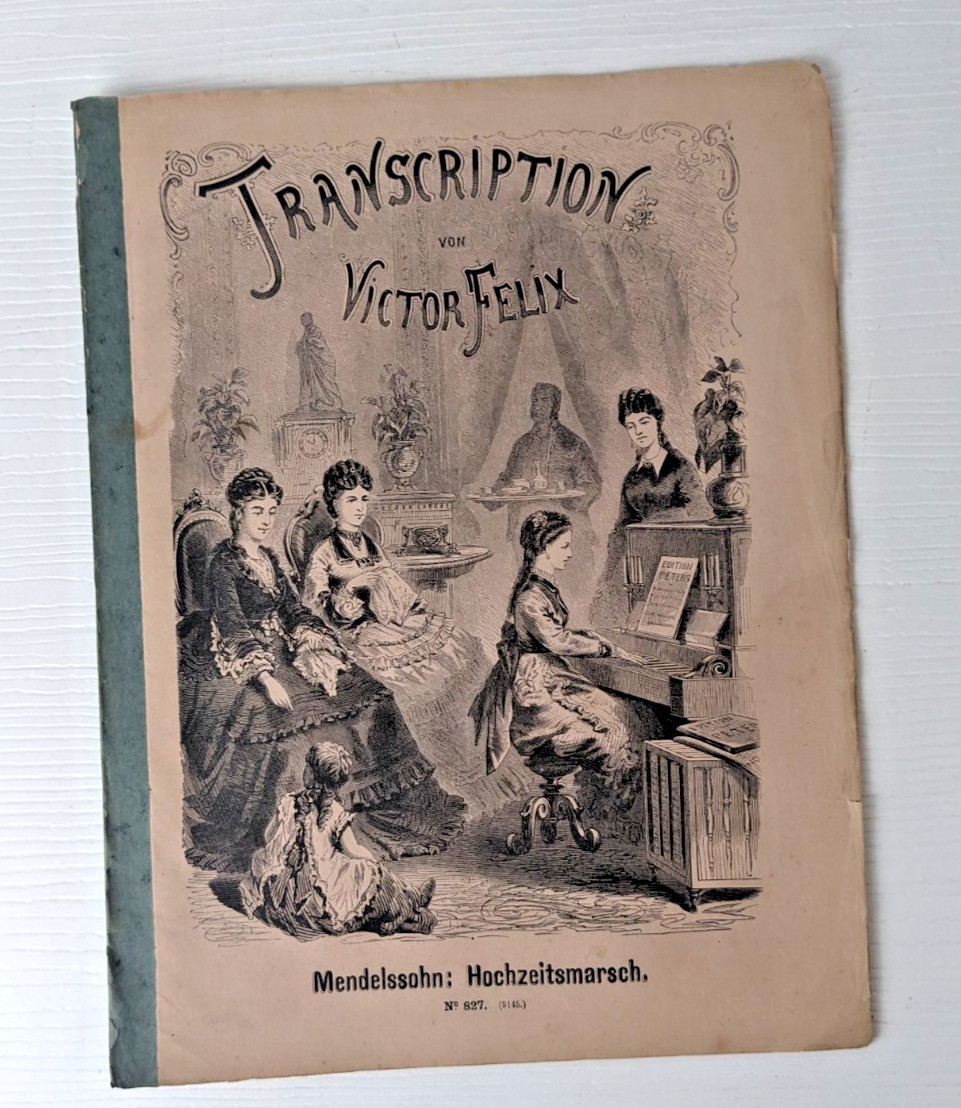 antique music Transcription Victor Felix Mendelssohn Wedding March German No827