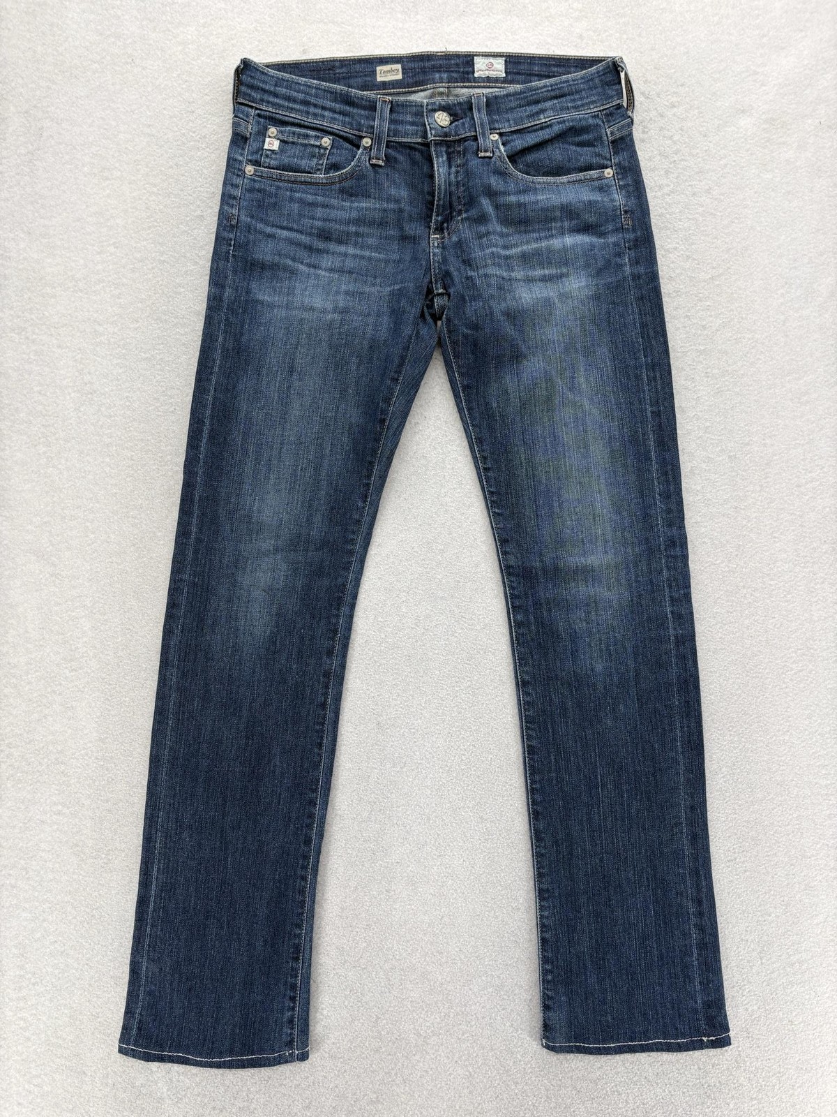 AG Adriano Goldschmied Tomboy Relaxed Straight Jeans Womens 26 Blue Medium Wash