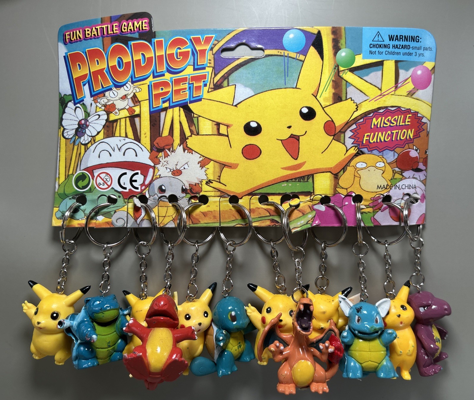 Vintage 12 Pokémon Battle Bootleg Zones Prodigy Pet Keychains New Old Stock Vintage 12 Pokémon Battle Bootleg Zones Prodigy Pet Keychains New Old Stock