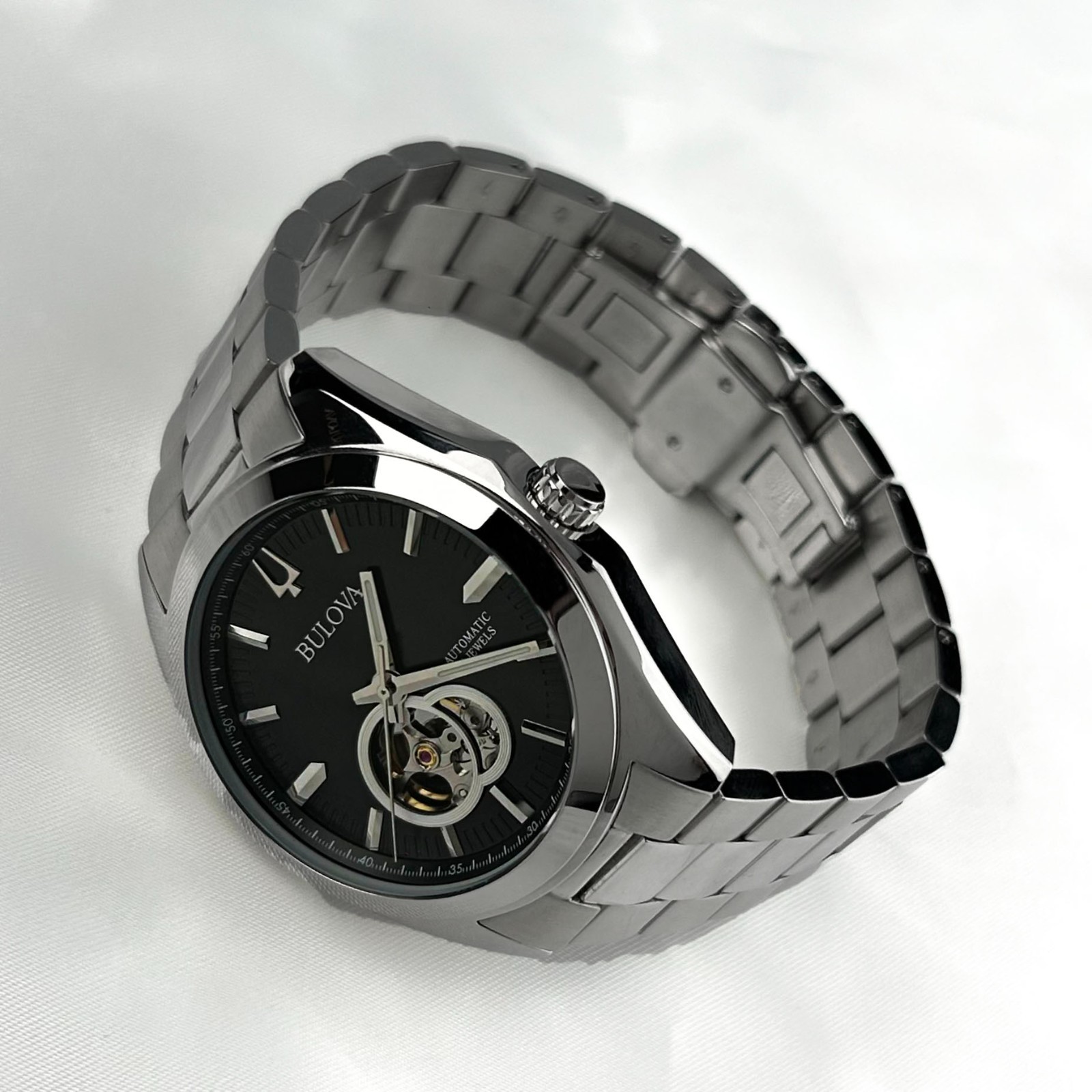 New w/box/Bulova Classic Surveyor 96A270 black Dial Men\'s Automatic Watch 42mm