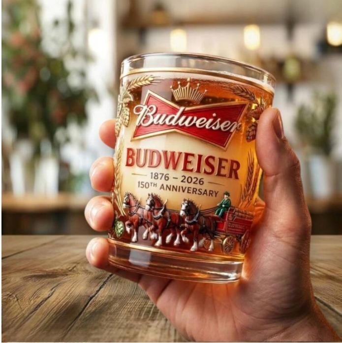 [No box] Budweiser 150th Anniversary 1876 2026 Whiskey Glass