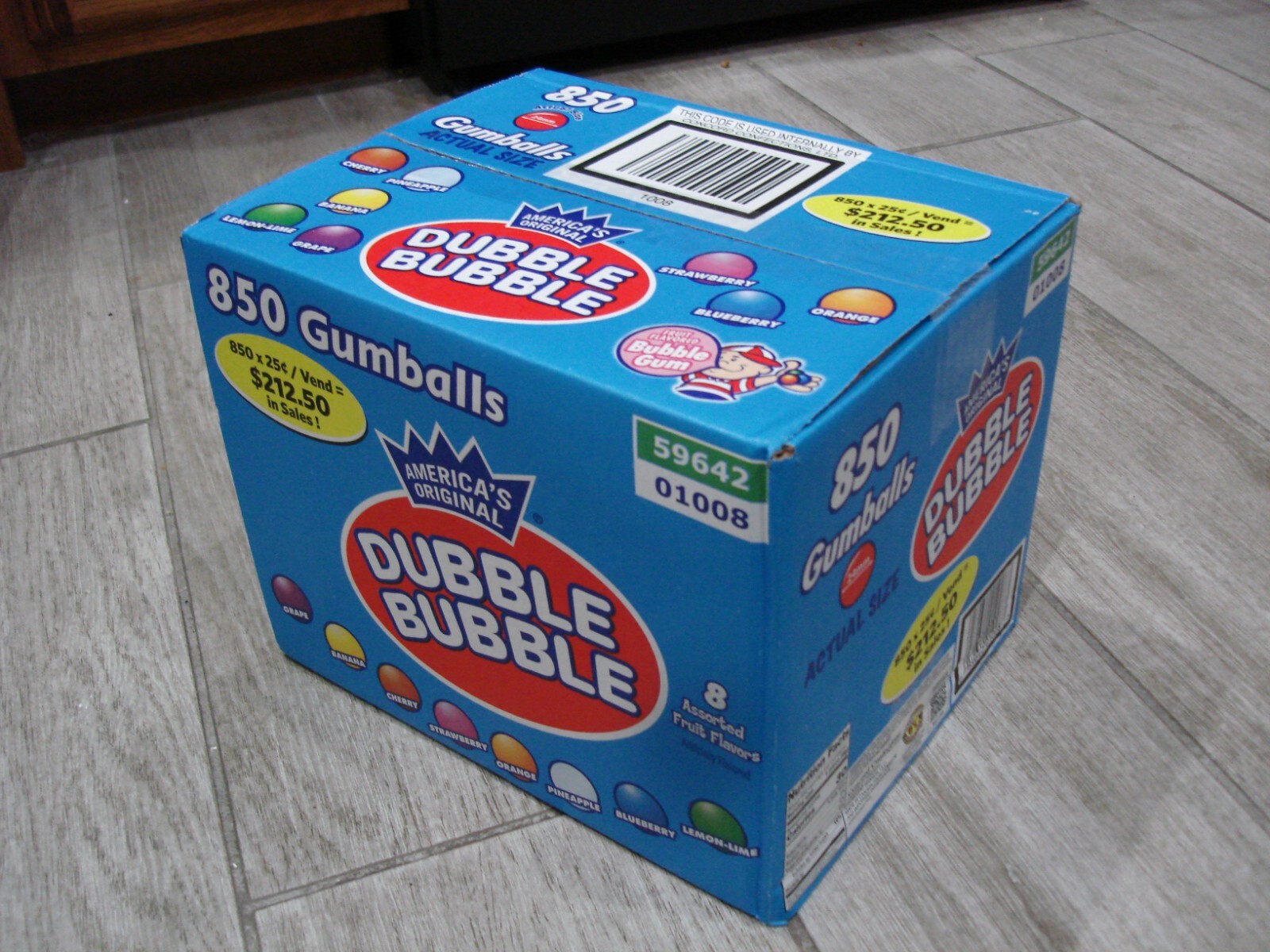Dubble Bubble Fruit Gumballs 24mm - 850 Ct. Dubble Bubble Fruit Gumballs 24mm - 850 Ct.