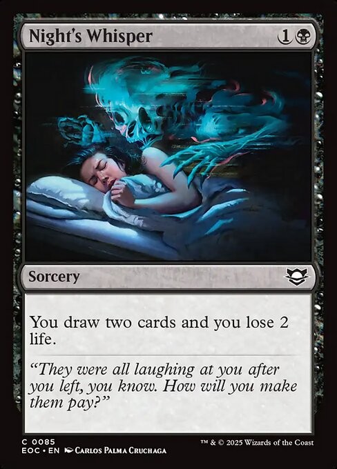 Night's Whisper 85 C Normal EOC MTG NM