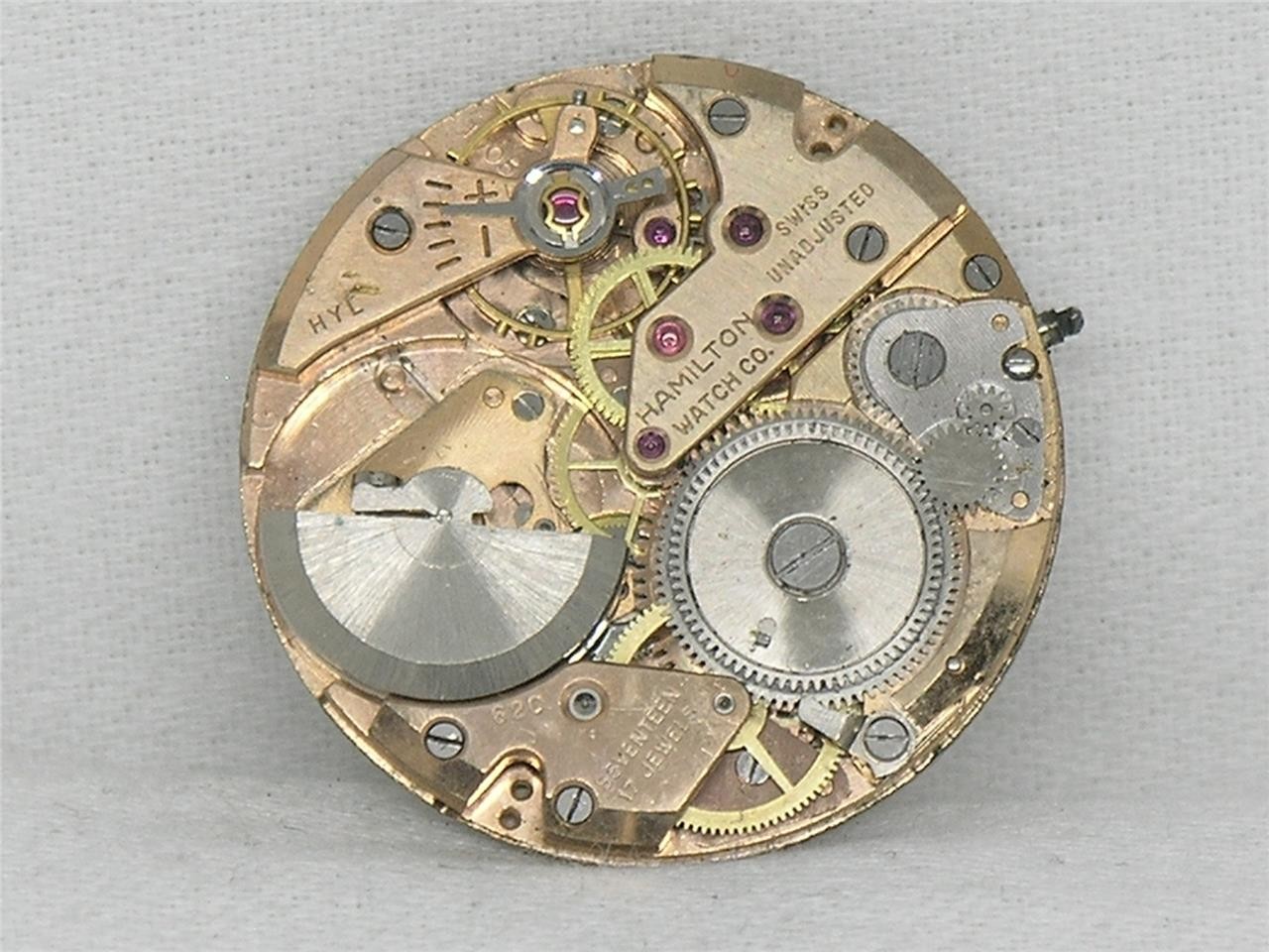 VINTAGE HAMILTON AUTOMATIC THIN-O-MATIC MICROTOR AUTO CAL. 620 MOVEMENT & DIAL