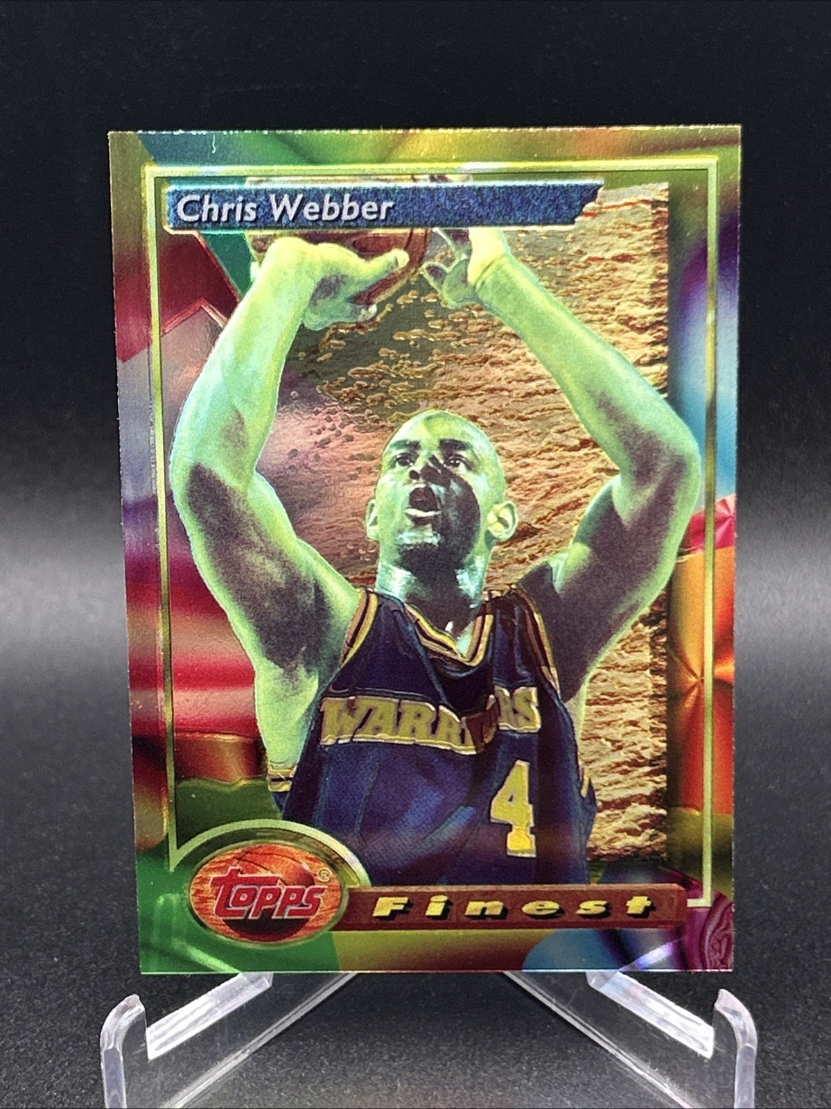 CHRIS WEBBER 1993-94 TOPPS FINEST RC WARRIORS #212 CHRIS WEBBER 1993-94 TOPPS FINEST RC WARRIORS #212