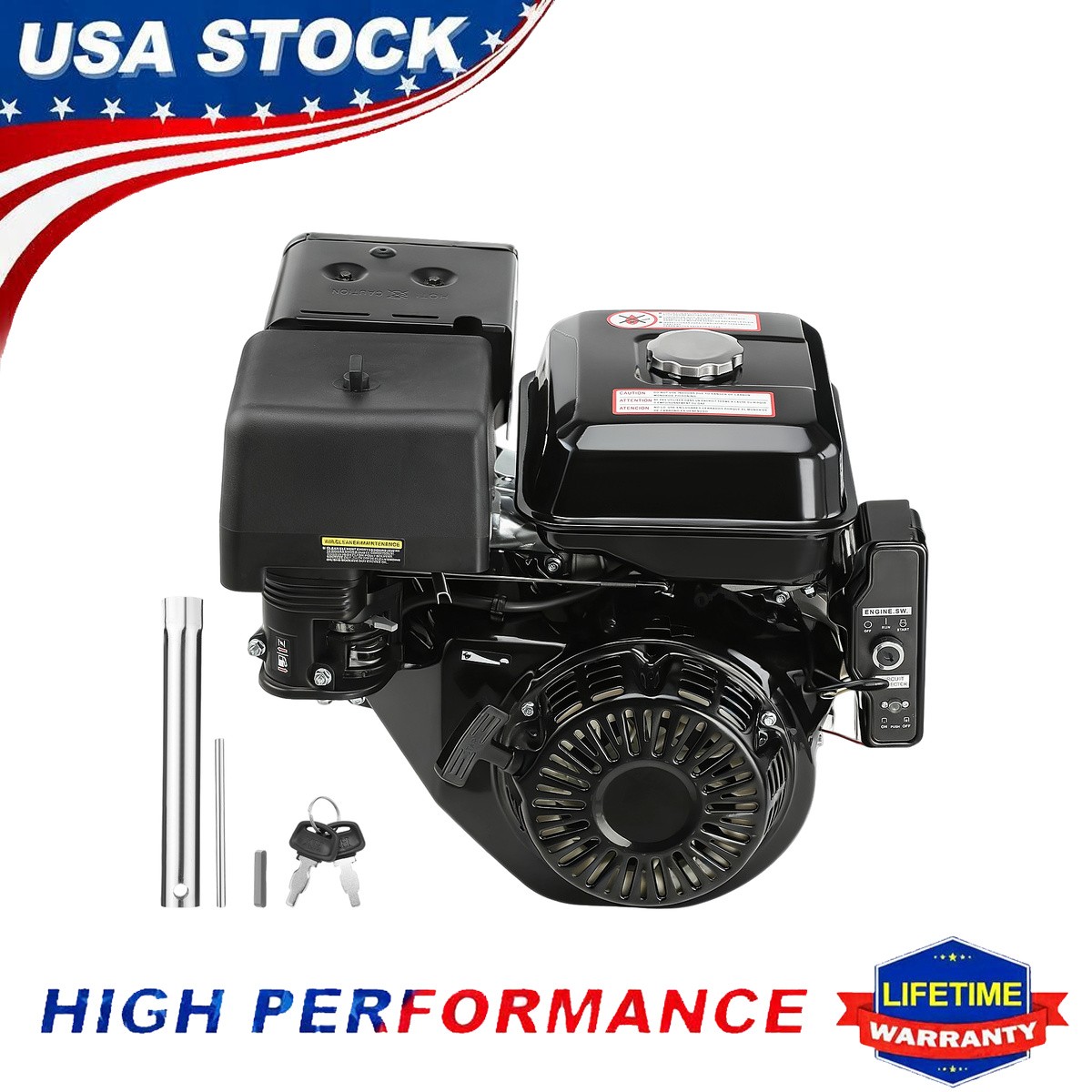15HP Gasoline Motor for Pressure Washer Pump Gokart 4 Stroke OHV Electric Start 15HP Gasoline Motor for Pressure Washer Pump Gokart 4 Stroke OHV Electric Start