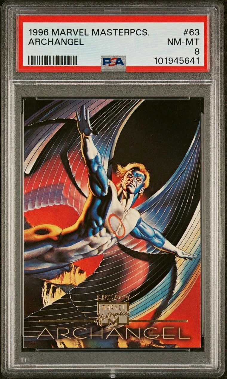 1996 Marvel Masterpieces #63 Archangel PSA 8 1996 Marvel Masterpieces #63 Archangel PSA 8
