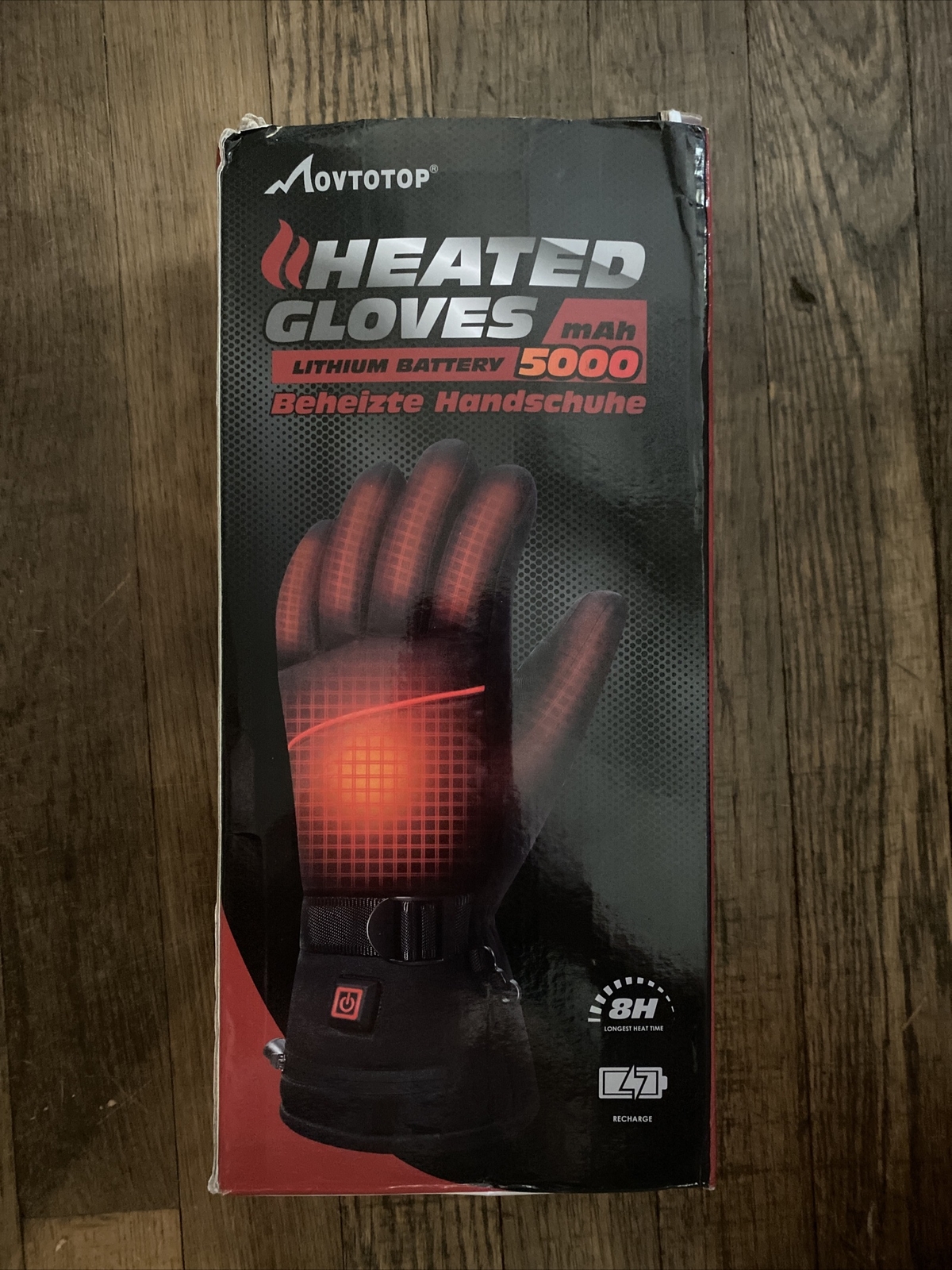 MOVTOTOP 5000mAh 3 Levels Rechargeable Heated Gloves Winter NEW O MOVTOTOP 5000mAh 3 Levels Rechargeable Heated Gloves Winter NEW O