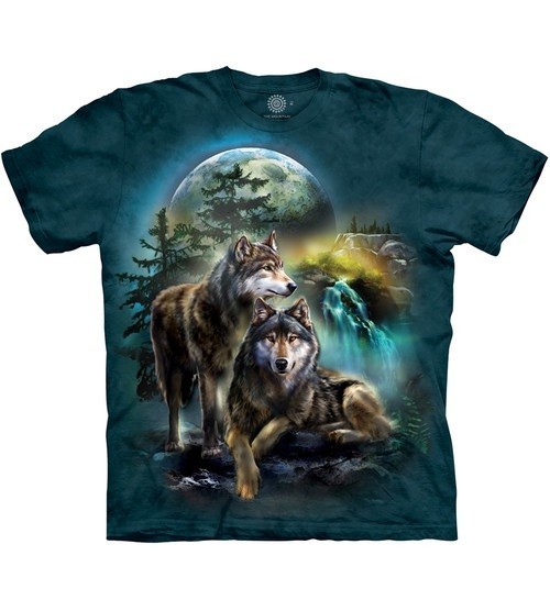 The Mountain Men\'s Graphic Tee Wolf Lookout T-shirt Size 2XL