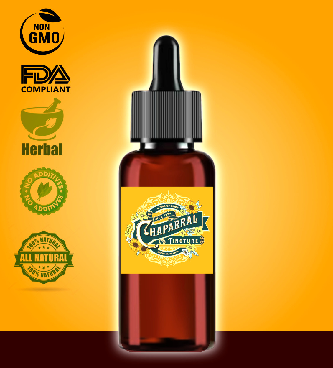 Chaparral Extract Liquid Tincture Chaparral Herb 1oz (Larrea tridentata) USA