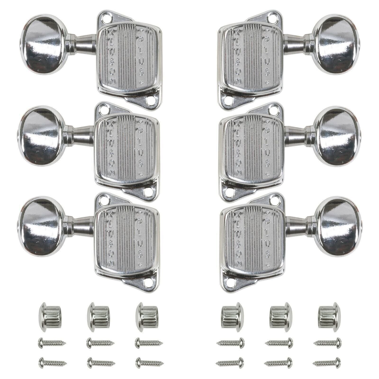 Kluson 3+3 Plus Series Tuners, Chrome (KPLUS-3-C)