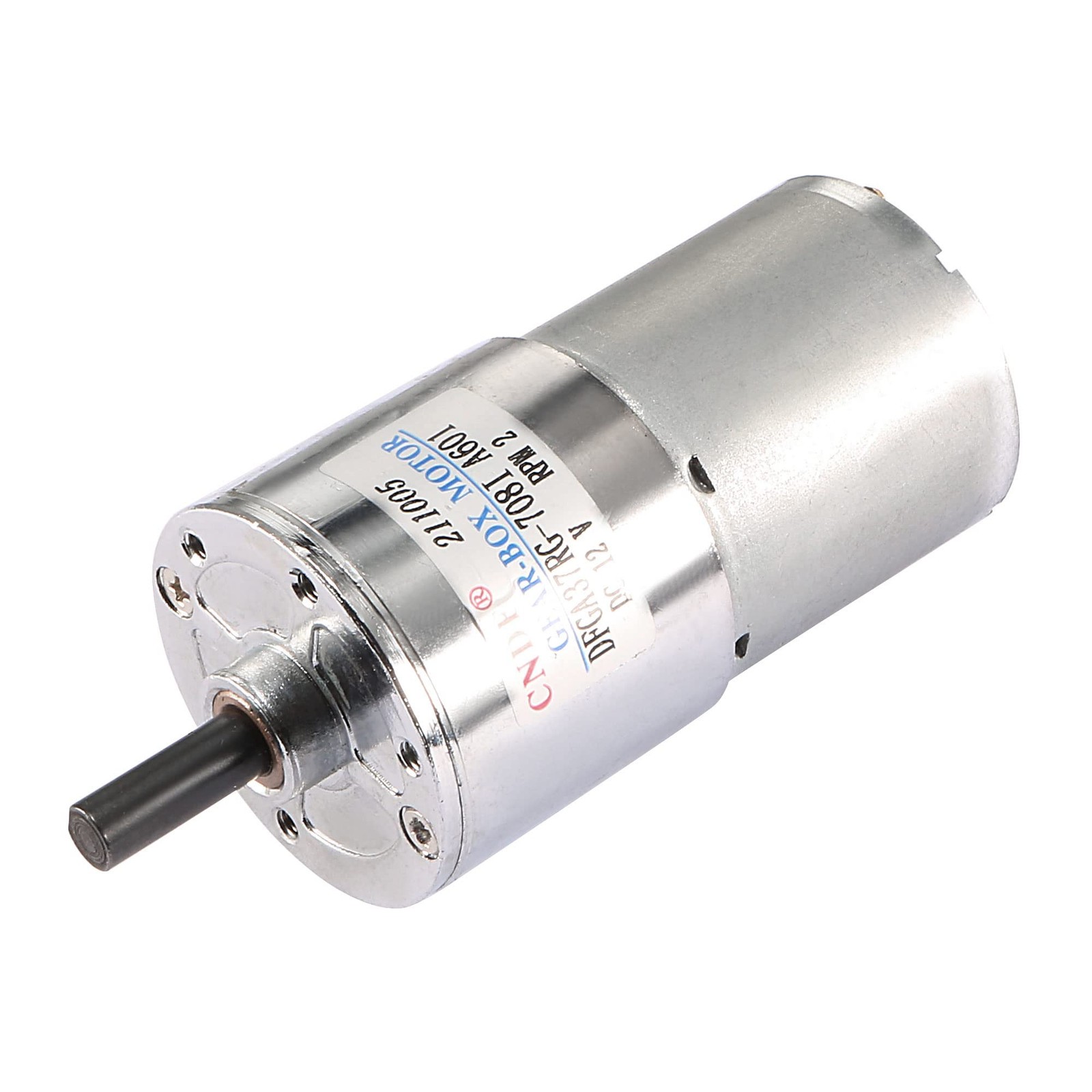 uxcell DFGA37RG-708i Cylinder DC 12V 2 RPM Geared Motor