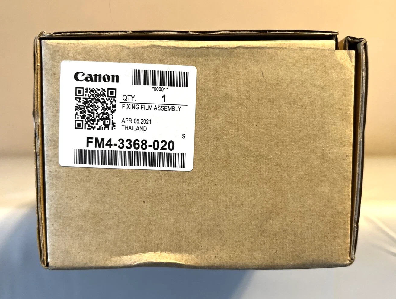 Genuine Canon FM4-3368-020 120 Volt Fixing Film Assembly Sealed Box Genuine Canon FM4-3368-020 120 Volt Fixing Film Assembly Sealed Box