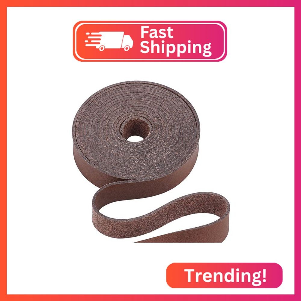 GORGECRAFT Dark Brown Genuine Leather Strap Strip 1/2 Inch Wide 79 Inch Long Lea