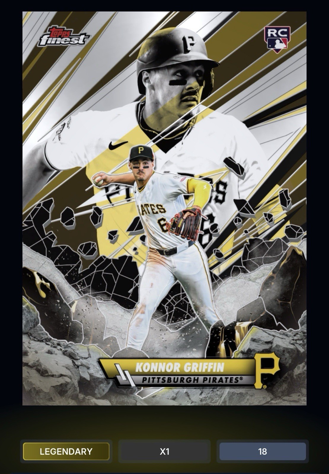 DIGITAL Topps Konnor Griffin Finest Smashing Through Legendary /18