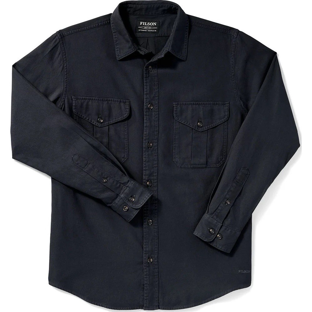 Filson Lightweight Alaskan Guide Shirt Men XL Midnight Navy Blue Twill Huckberry
