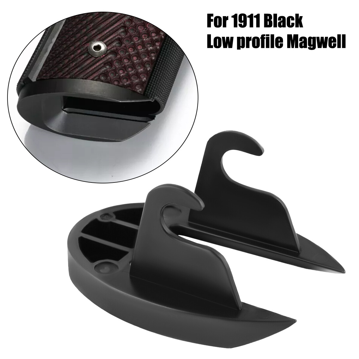 Stainless Steel Black Mag Well Low profile For 1911