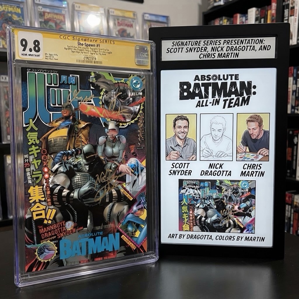 ABSOLUTE BATMAN #25 triple Signed Cgc CVR L Set MANN PRESALE 10/28/26 ABSOLUTE BATMAN #25 triple Signed Cgc CVR L Set MANN PRESALE 10/28/26