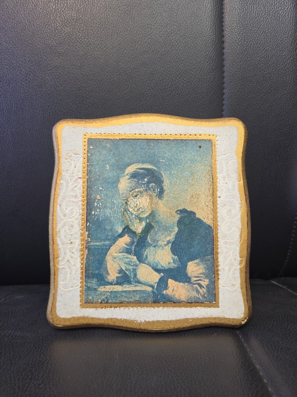 VTG The Letter Jean Honore Fragonard Enesco Musical Jewlery Box