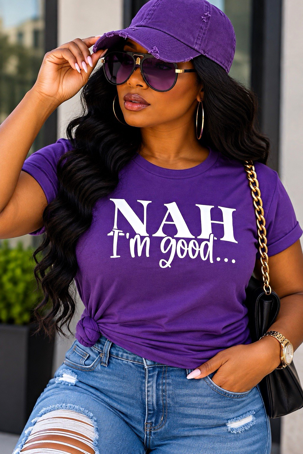 Bella + Canvas Women’s Purple Graphic T-Shirt Crew Neck Short Sleeve - Size 2X