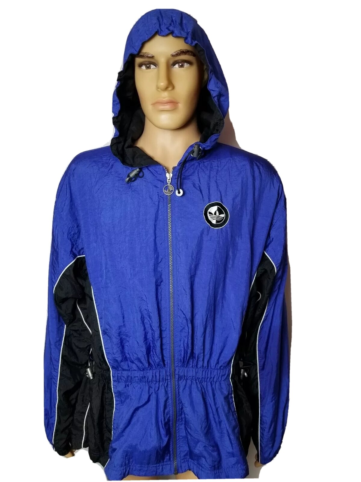 Rare Vintage 80s Adidas Jacket Windbreaker Running Three Stripe XL Trefoil VTG Rare Vintage 80s Adidas Jacket Windbreaker Running Three Stripe XL Trefoil VTG