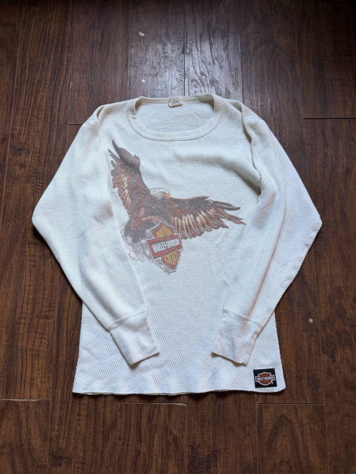 Harley-Davidson True Vintage Long Sleeves Cream Men\'s Size m Harley-Davidson True Vintage Long Sleeves Cream Men\'s Size m