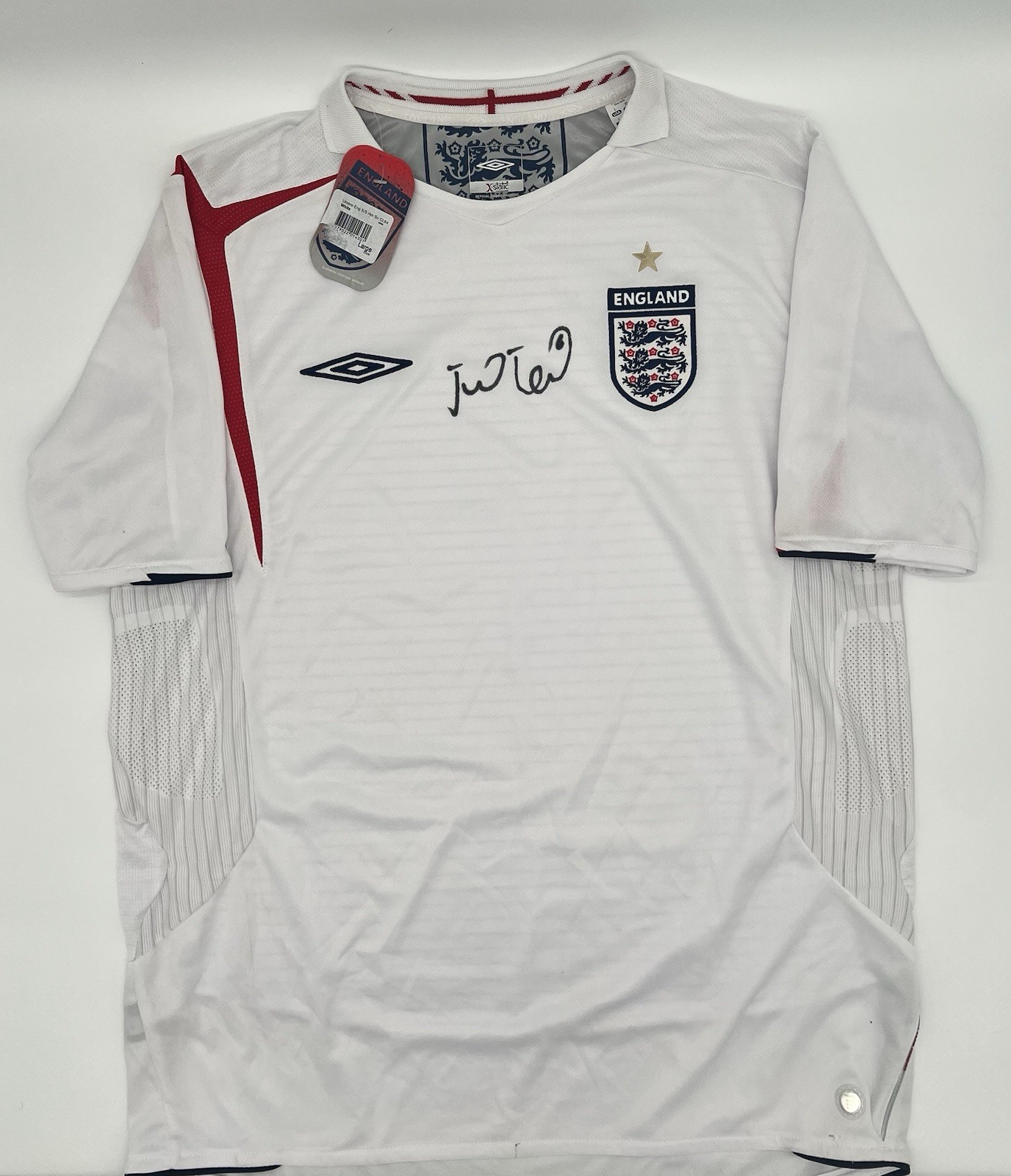 England 2006/2007 Home John Terry Signed Authentic Umbro Soccer Jersey England 2006/2007 Home John Terry Signed Authentic Umbro Soccer Jersey
