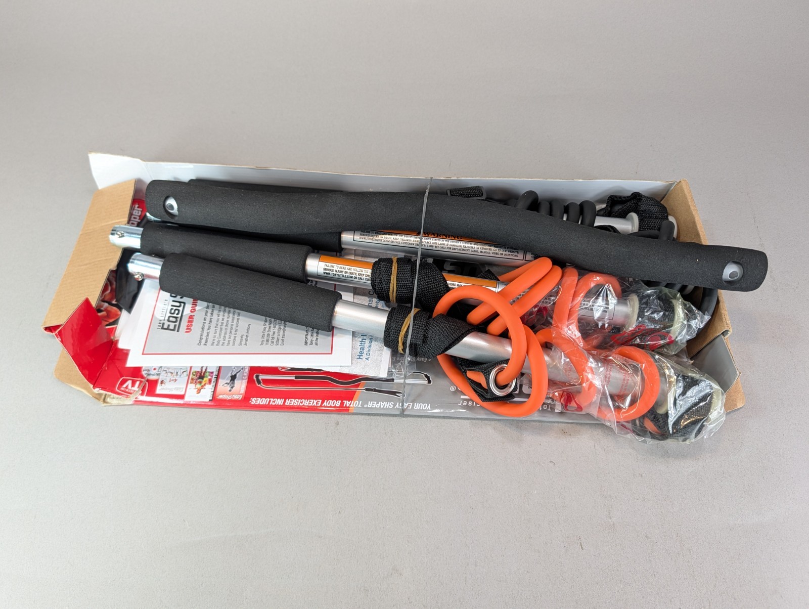 Tony Little’s EZ Easy Shaper Total Body Exerciser Bar + Diet Guide & DVD LOT