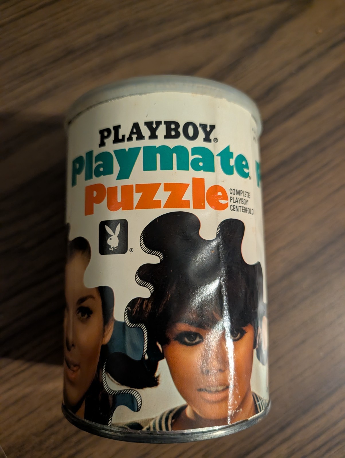 Vintage 1967 Playboy Playmate Centerfold Puzzle AP110 Complete Canister