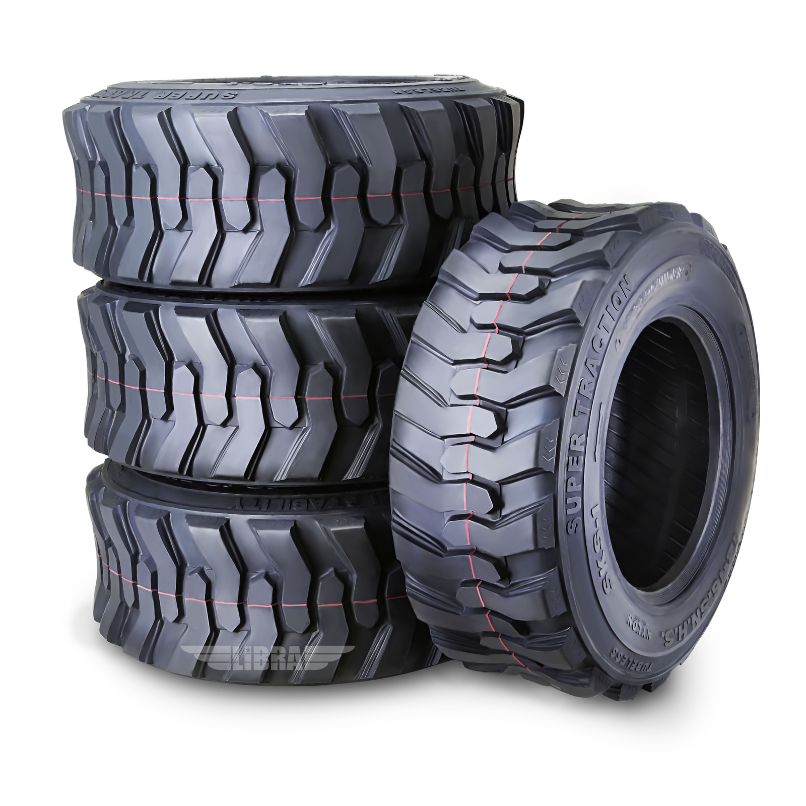 4 SuperGuider 10-16.5 Heavy Duty 12 Ply SKS1 Skid Steer Tire Bobcat w/Rim Guard 4 SuperGuider 10-16.5 Heavy Duty 12 Ply SKS1 Skid Steer Tire Bobcat w/Rim Guard
