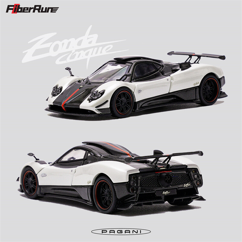 Fiber run 1:64 Pagani Zonda Cinque white Diecast Model Car