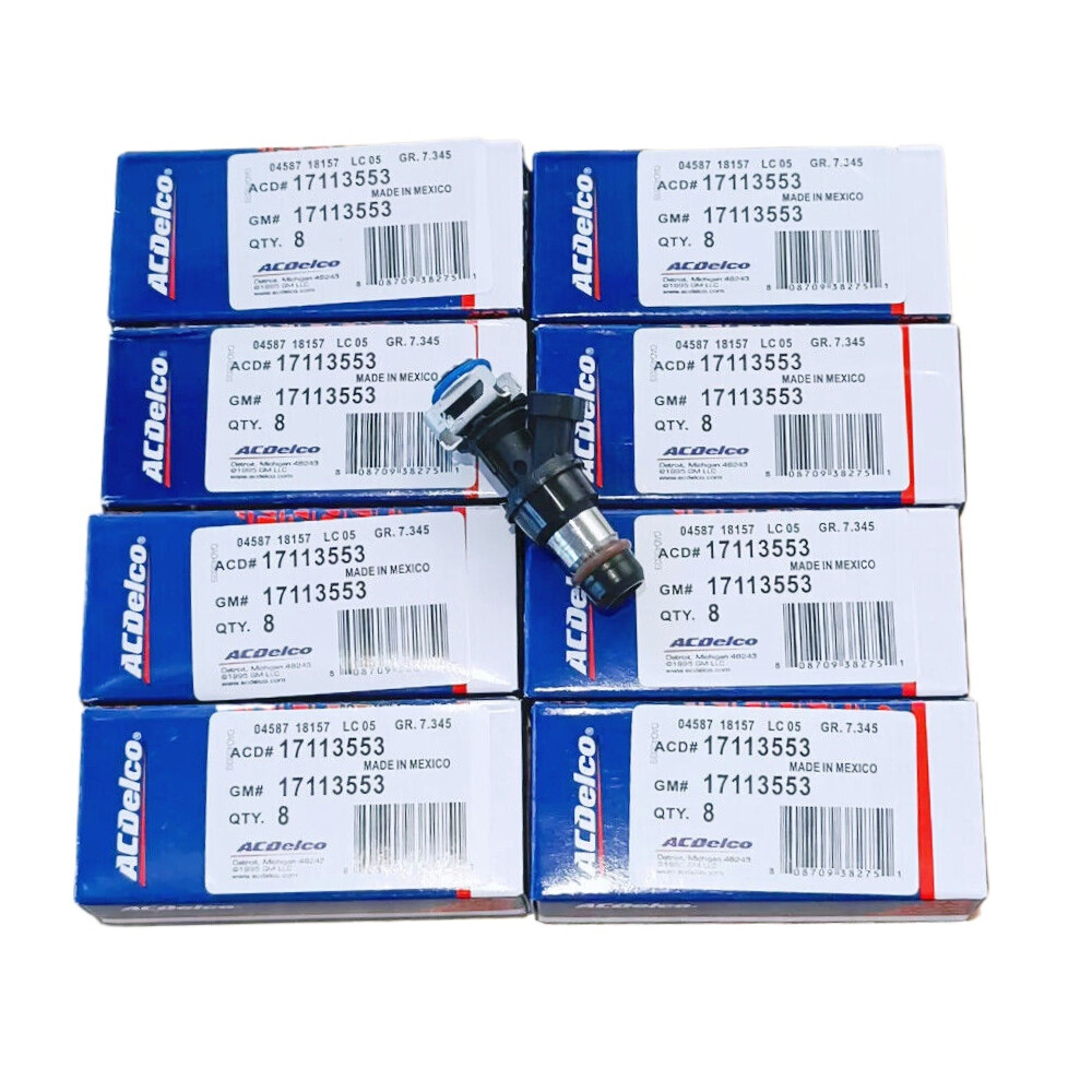8X GENUINE OEM Fuel Injectors For 99-07 Chevy Silverado 4.8L 5.3L 6.0L 17113553