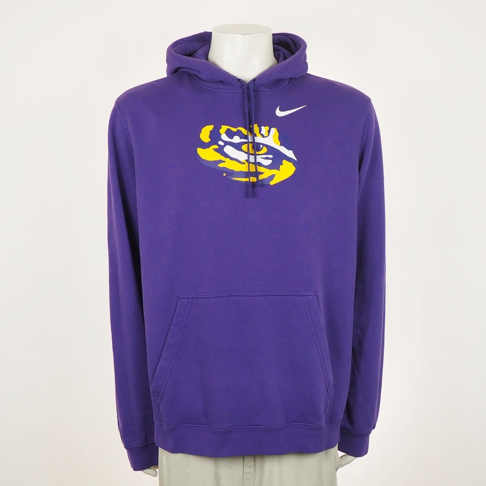 Nike LSU Tigers Pullover Hoodie Mens XL Purple Louisiana State Hooded Sweatshirt