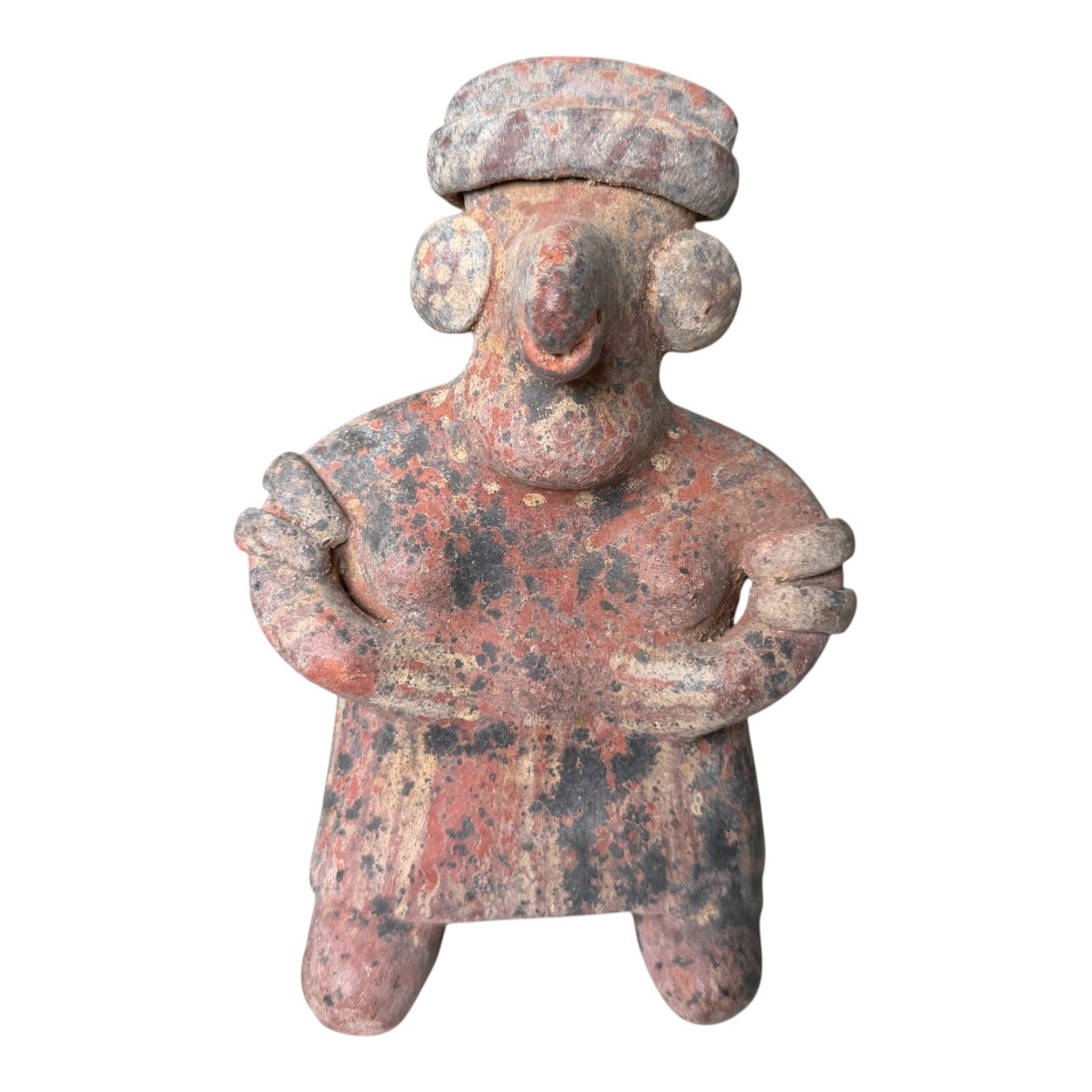 Antique Pre-Columbian Nayarit Standing Female Votive Figure Sculpture Antique Pre-Columbian Nayarit Standing Female Votive Figure Sculpture